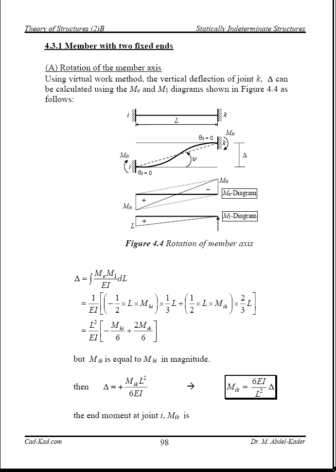 Cad-Kad: Dr. Mohamed Abdel-Kader - Education - Structural Analysis (2)B